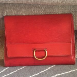 Vintage Red Louis Vuitton Epi Lena Clutch